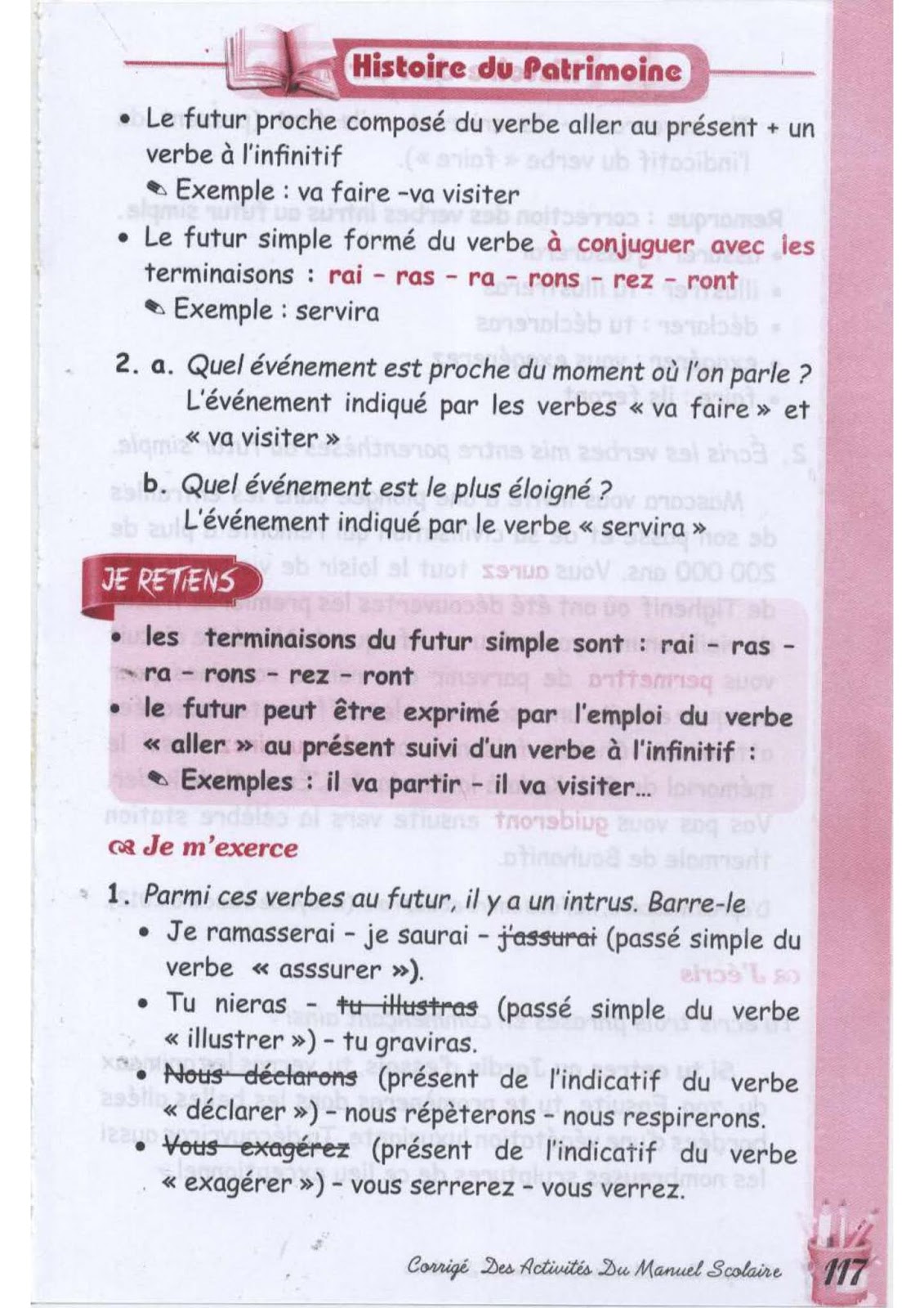 حل تمارين صفحة 103 الفرنسية للسنة الثالثة متوسط - الجيل الثاني