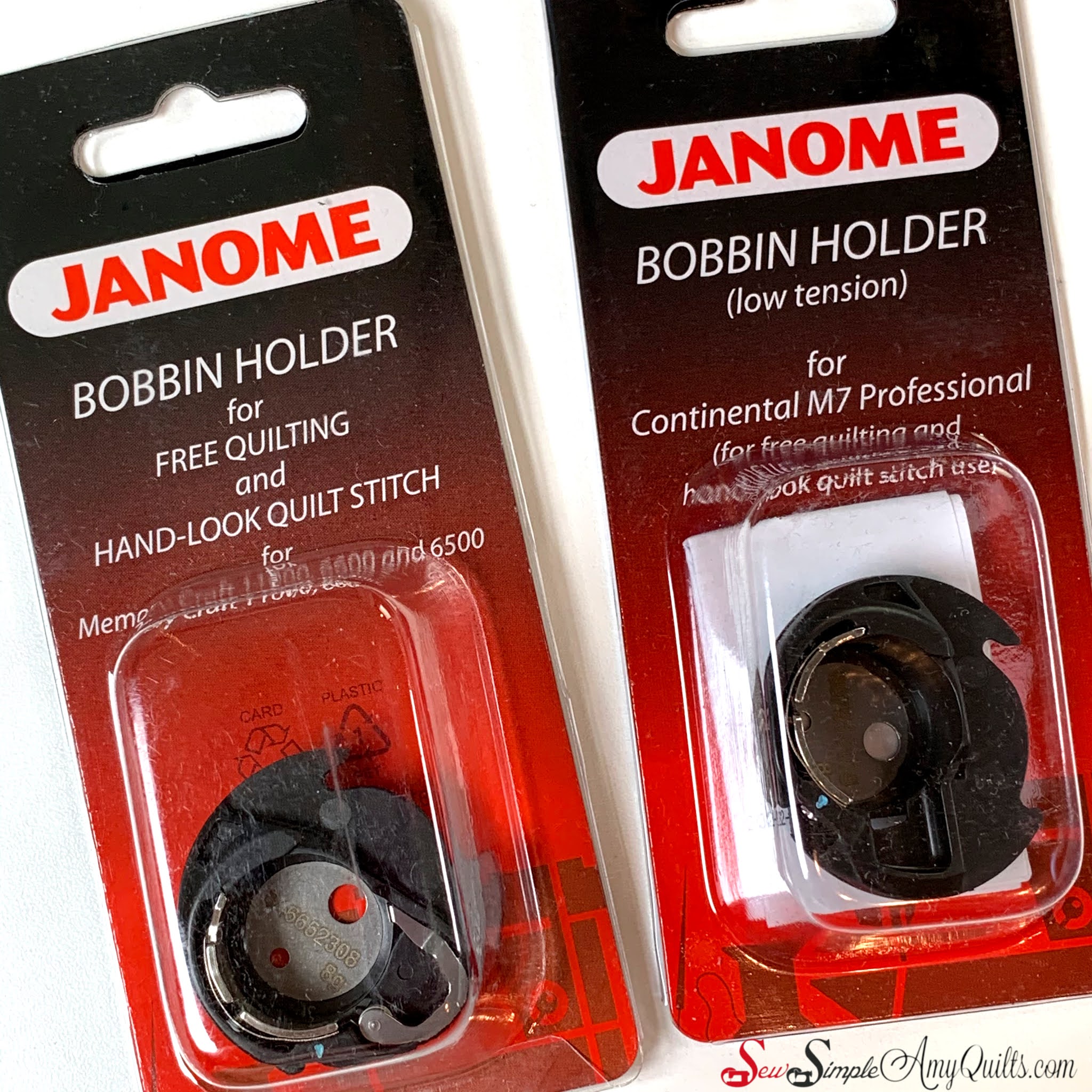 Amy's Free Motion Quilting Adventures: Janome Blue Dot Bobbin Case
