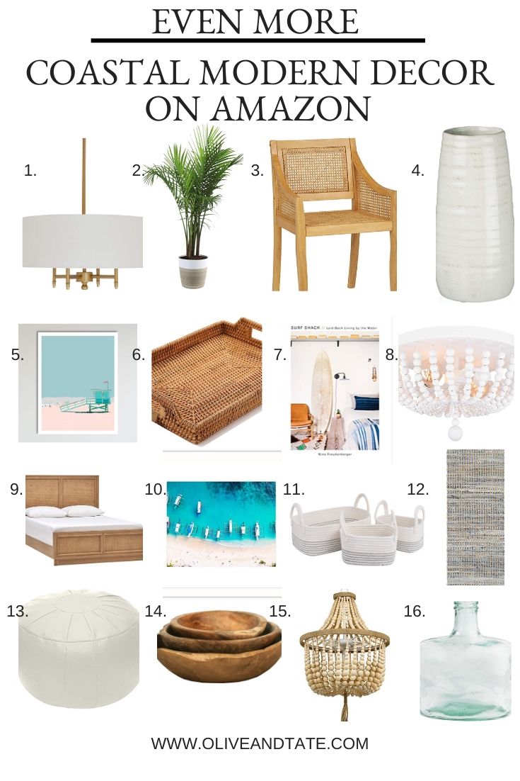 Even More Coastal Modern Decor on Amazon Olive and Tate