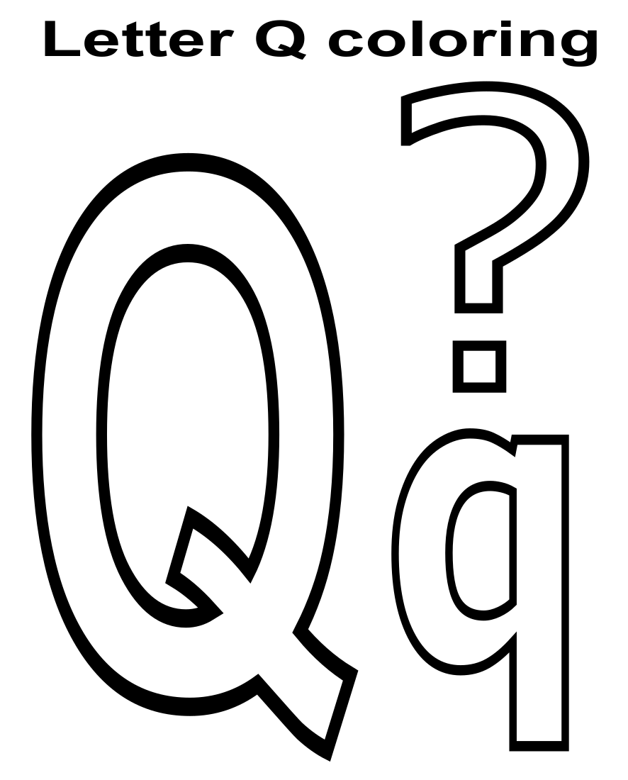 Early education letter q worksheet