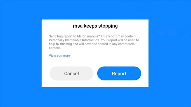 Memperbaiki Kesalahan MSA Keeps Stopping Pada Ponsel Redmi, Poco, atau Xiaomi MIUI