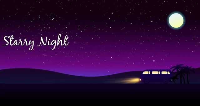 Starry Night animated screen saver image