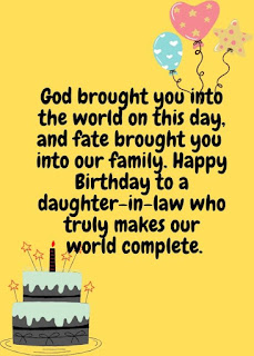 simple birthday wishes for daughter in law