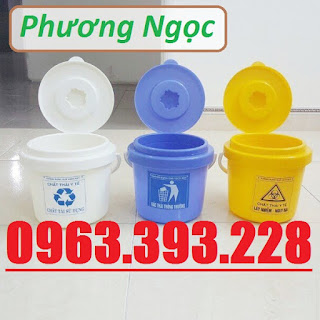 Xô y tế, xô đựng rác thải y tế, thùng rác y tế, xô y tế trên xe tiêm 152965676315281876821