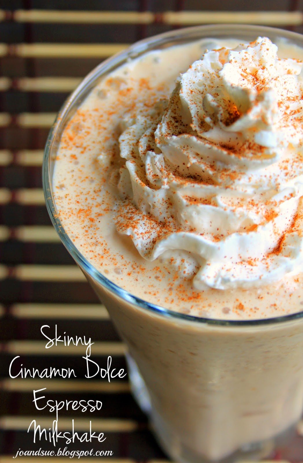 Jo and Sue: Skinny Cinnamon Dolce Espresso Milkshake