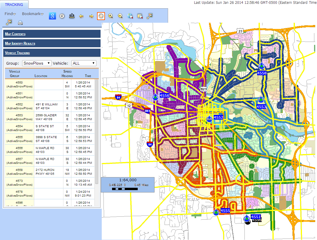 Damn Arbor Watching snow plows in real time