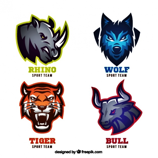 Bahan mentahan logo esport transparan animal gaming