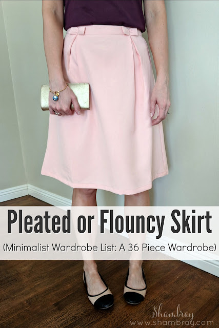 Pleated or Flouncy Skirt (Minimalist Wardrobe List: A 36 Piece Wardrobe)