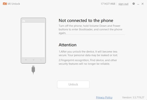 How To Unlock Redmi Note 8 Pro Bootloader Easily (Official Method) 6 Connect-device-Mi-unlock-tool