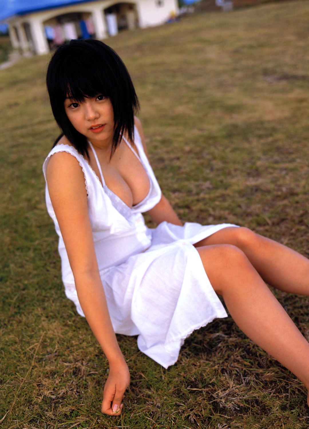 Ai Shinozaki Photo Sexy Girl In White Skirt Outdoor