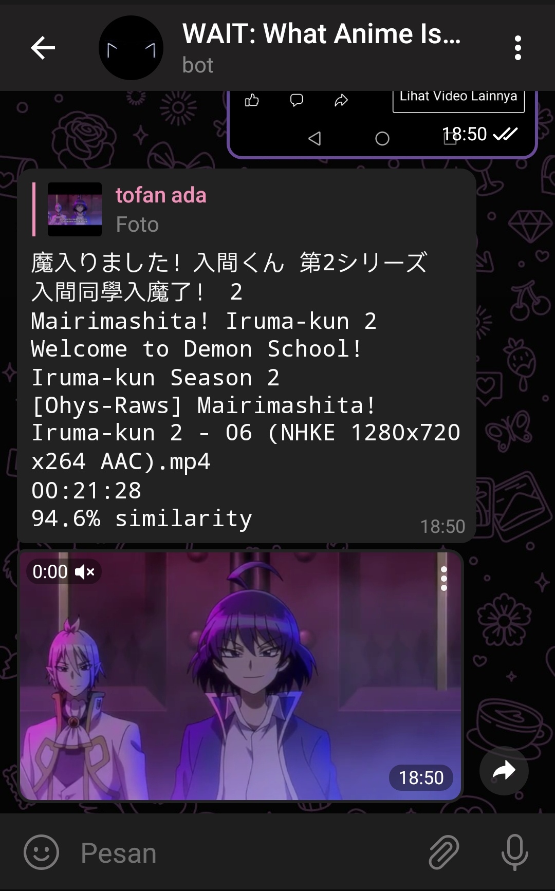 Cara Mengetahui Judul Anime Dari Gambar Screenshot di Telegram