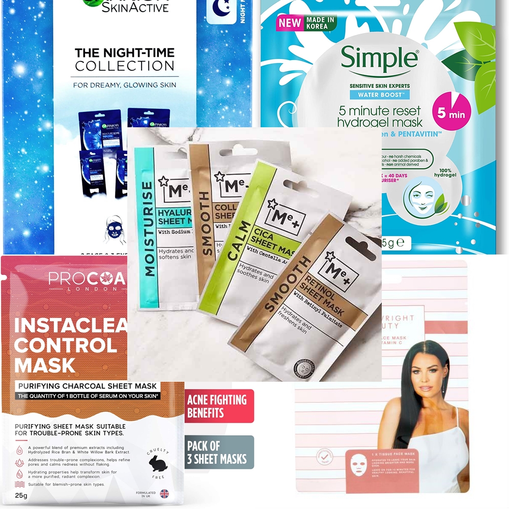 sheet masks for all skin types. skincare