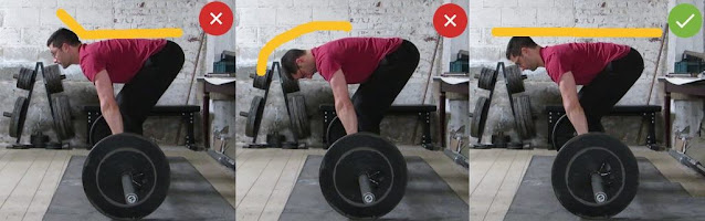 Bent over barbell row mistake