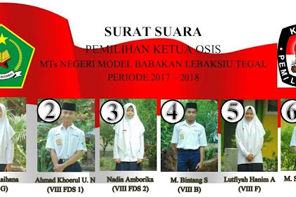 Visi dan Misi Calon Ketua OSSI MTsN 1 Tegal