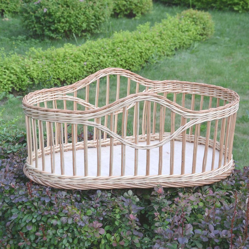 Wicker Dolls Cradle