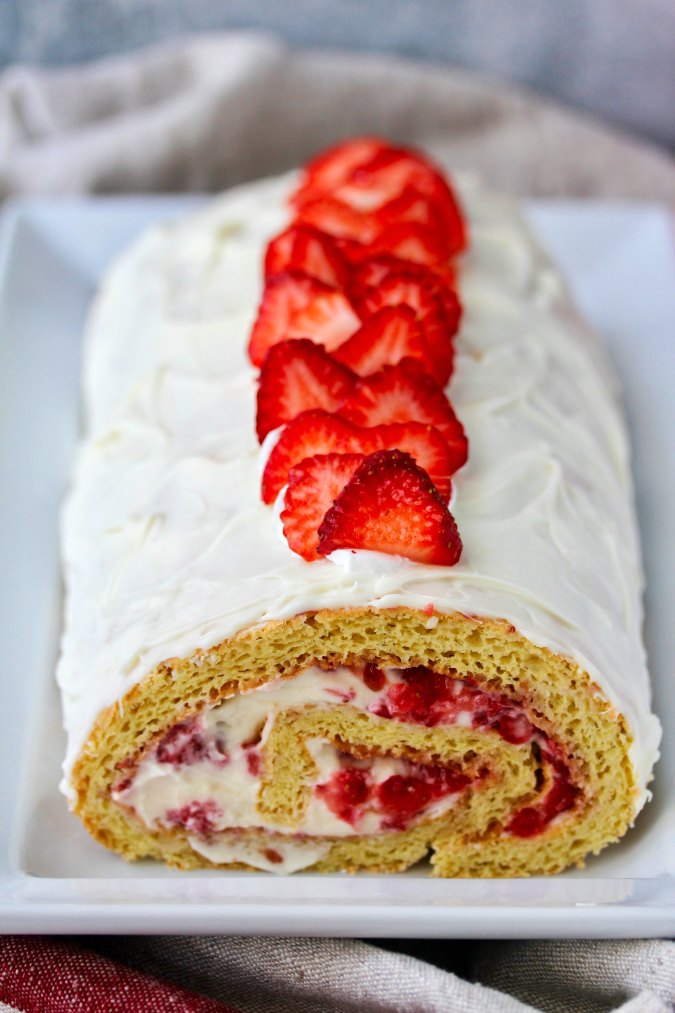 Strawberry Swiss Roll Cake Karen S Kitchen Stories