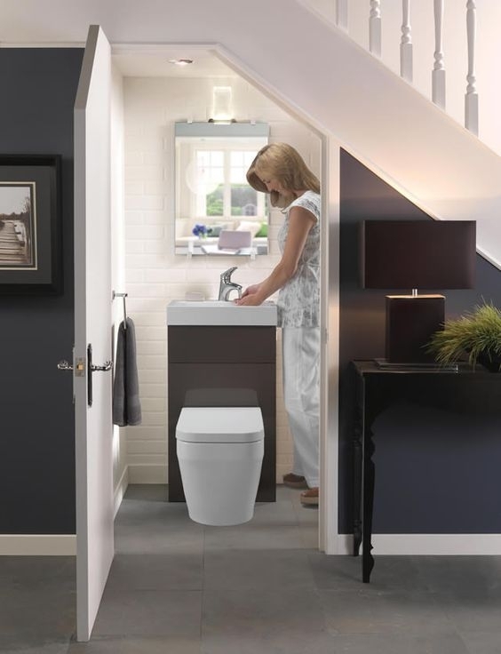 30+ Small Toilets Under Stair Design Ideas ARA HOME