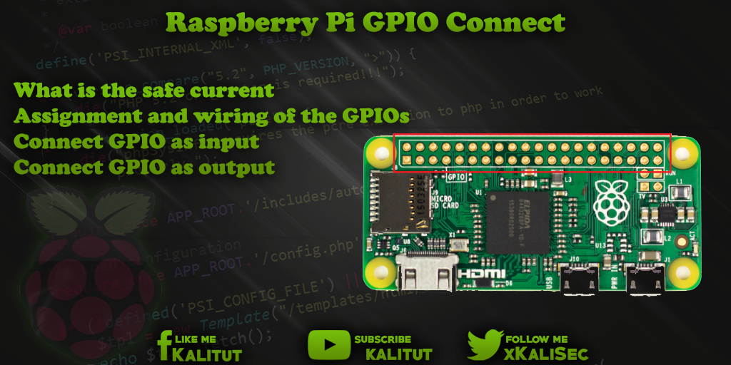 Raspberry Pi GPIO connect - KaliTut