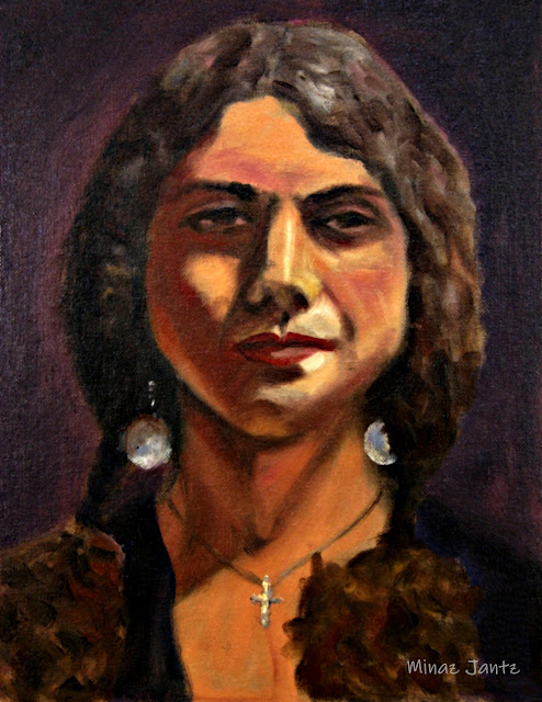 Portrait of Melany by Minaz Jantz (Oil Study)