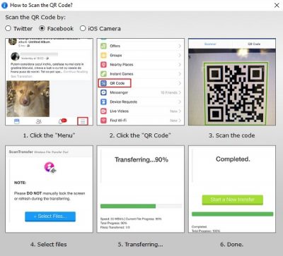 ScanTransfer le permite escanear y compartir de forma inalámbrica sus fotos y videos