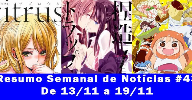 In Anime we Trust: Resumo Quinzenal de Notícias #22: De 30/05 a 12/06