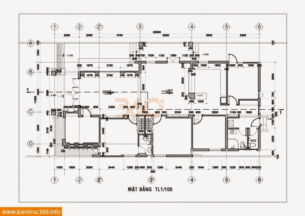 Mẫu bản vẽ nhà phố 4 tầng hiện đại  Full đầy đủ file autocad miễn phí