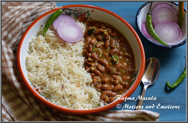 Rajma Masala or Rajma Curry or Red Kidney Bean Curry