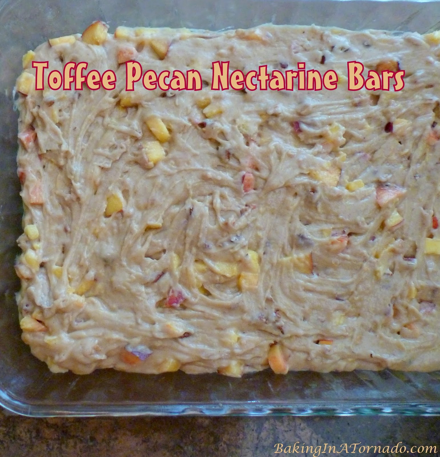 Baking in a Tornado Toffee Pecan Nectarine Bars Embrace Your Geekness