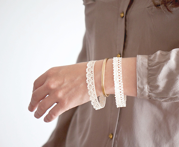 Oh the lovely things: DIY Lace Bangle, Two Ways