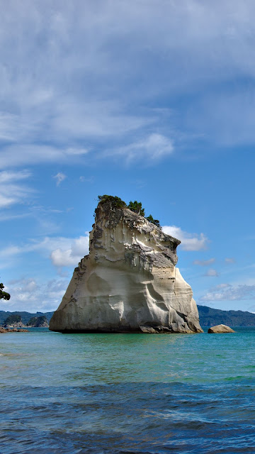 Landscape, Rocks, Sea, Waves, Horizon, Clouds