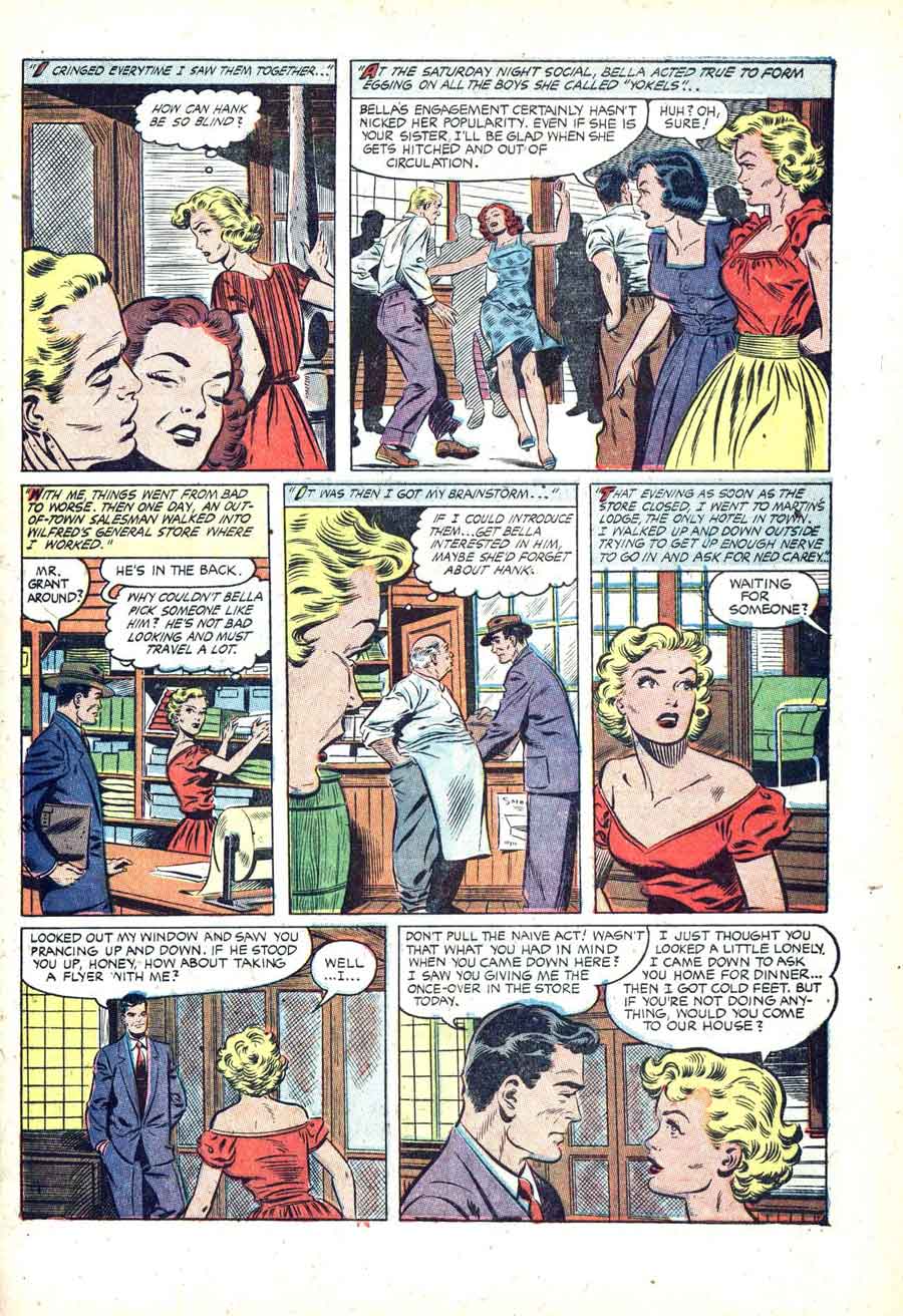 Matt Baker golden age 1950s st john romance comic book page art - True Love Pictorial #7