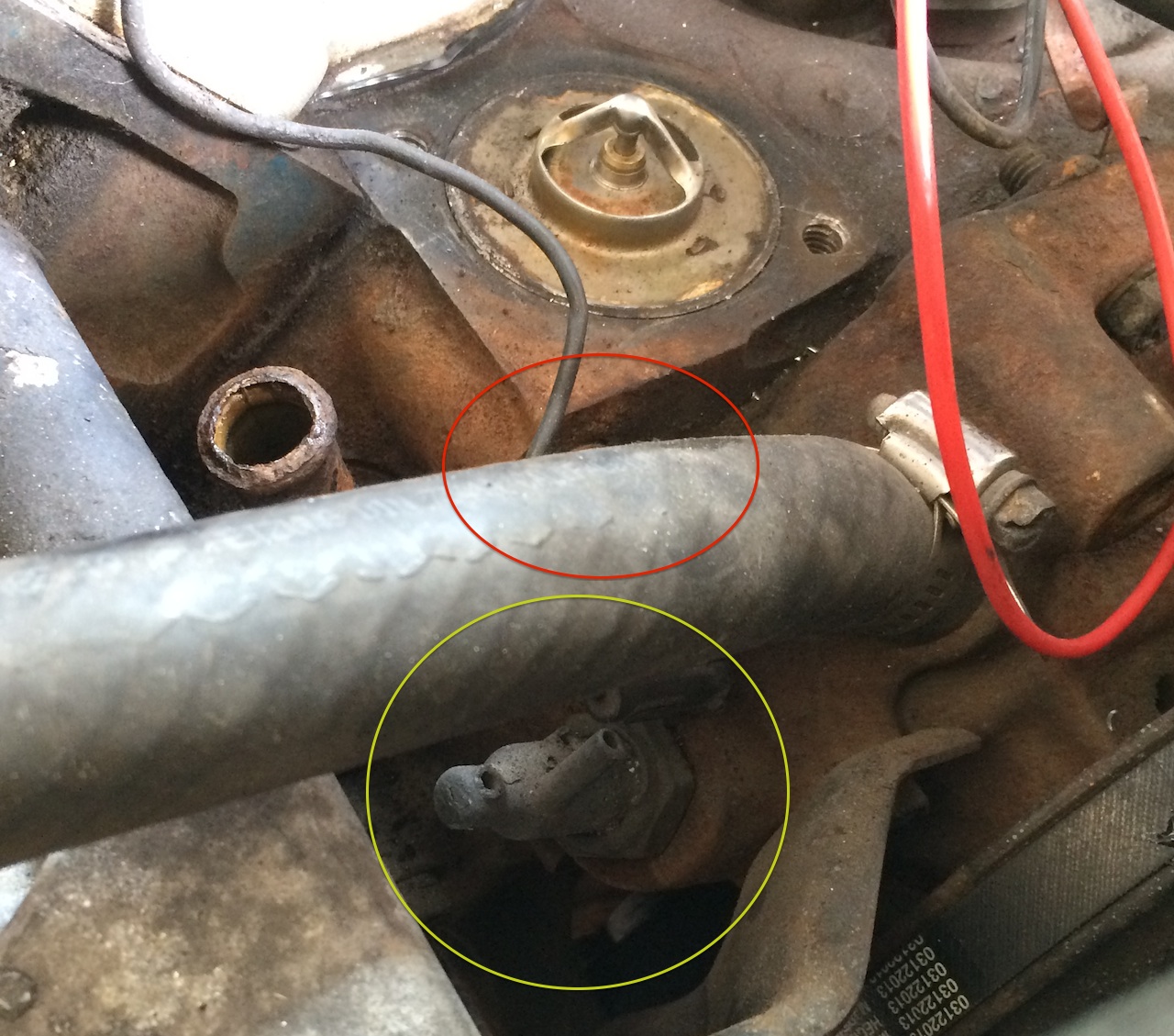 A '73 Florida 'stang in Amsterdam Removing the thermostat housing bolts