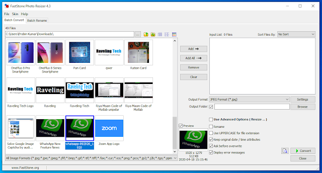 Download FastStone Photo Resizer Screenshot 2