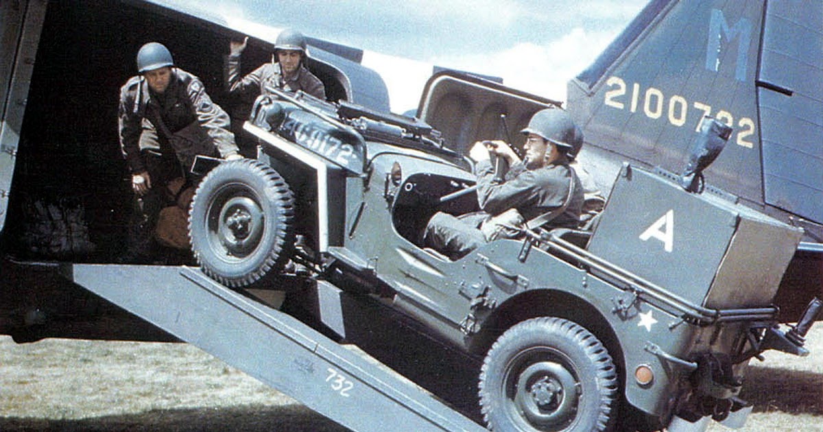 World War II in Color A Jeep Equipped with a Portable Radio is Loaded