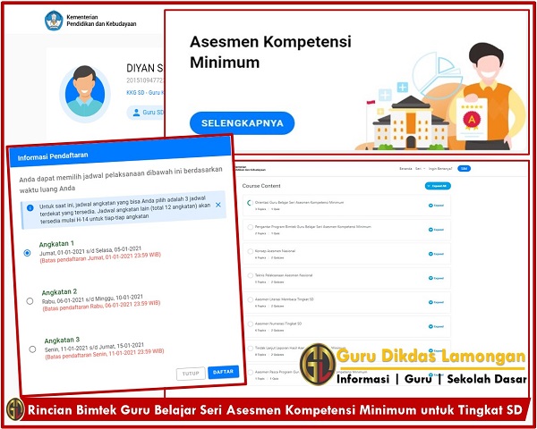 Rincian Bimtek Guru Belajar Seri Asesmen Kompetensi Minimum Untuk Tingkat Sd