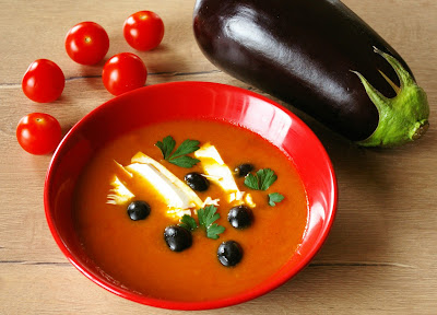 zupa bakłażanowo-pomidorowa