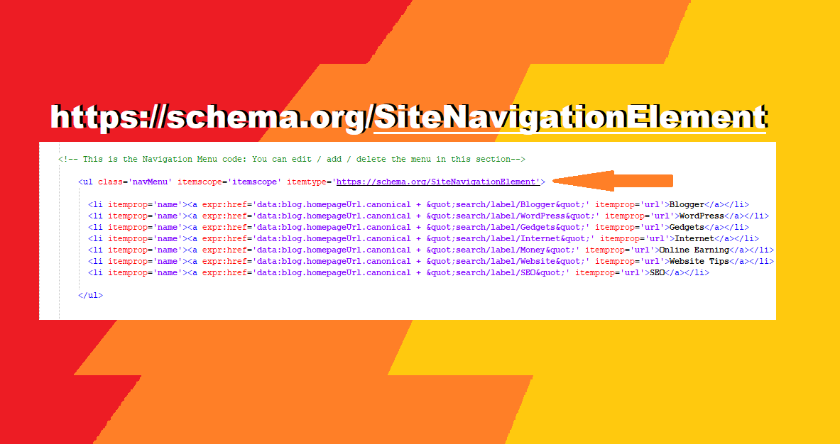 How To Install Schema.Org Markup On Blogger Menu Navigation