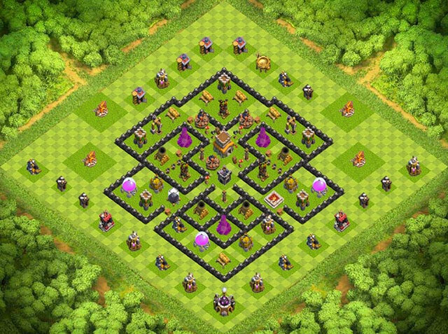 Base Town Hall 8 Clash of Clans Clan War