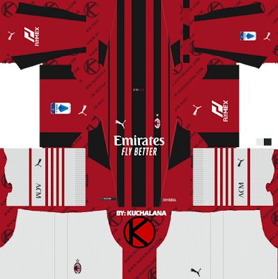 AC Milan Kits 2021/22 -  DLS2019 Kits