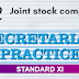 Secretarial Practice Class 11- Chapter -2-Joint Stock Company