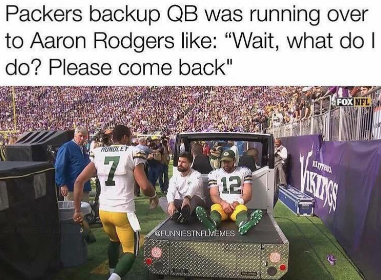 Top 10 Funny Aaron Rodgers Injury Memes Hurt, Broken Collarbone