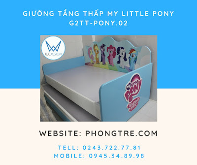 Mẫu giường tầng thấp kiểu sofa My Little Pony Friendship is Magic G2TT-PONY.02 