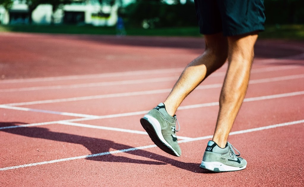 After sprinting on the outside edge of the track, my feet hurt.