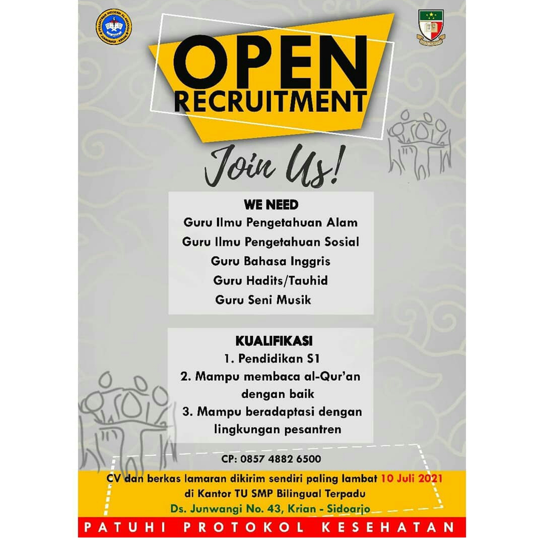 Lowongan Guru SMP Bilingual Terpadu - Lowongan Guru