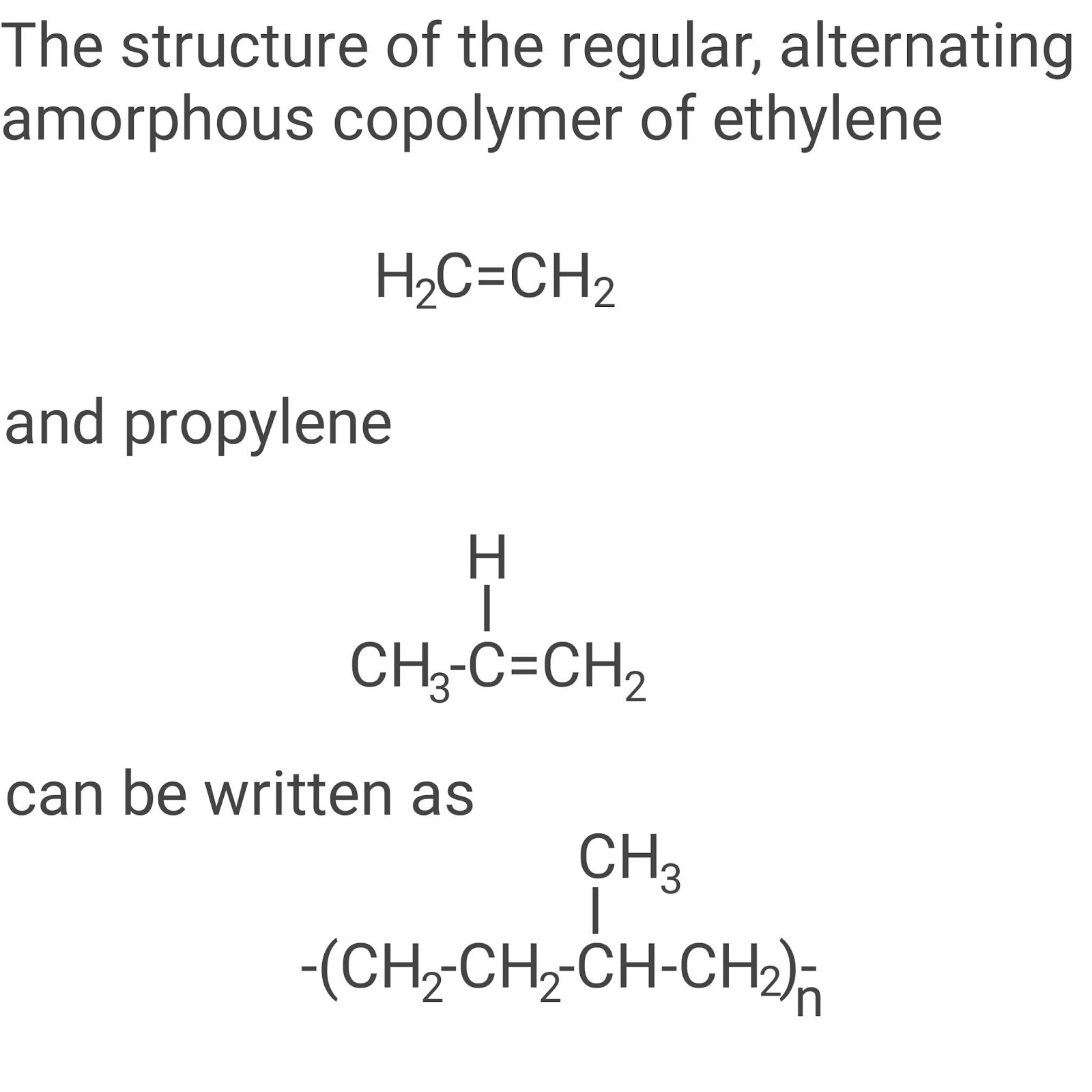 Ethylene Propylene rubber.