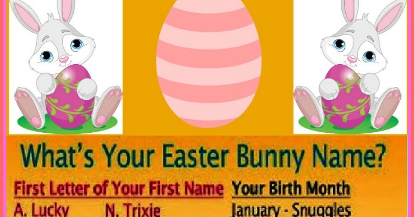 Daveswordsofwisdom.com: What's Your Easter Bunny Name?