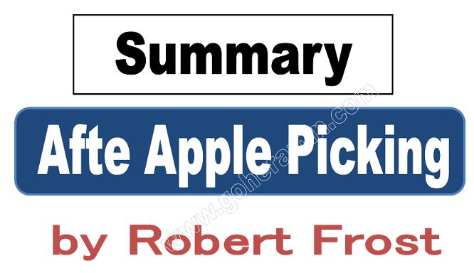 after apple picking by robert frost theme