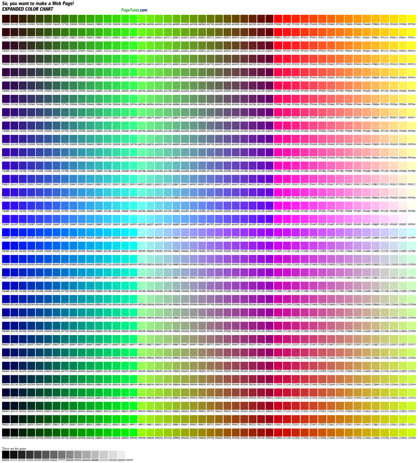 Kode Warna Html Lengkap Full Color