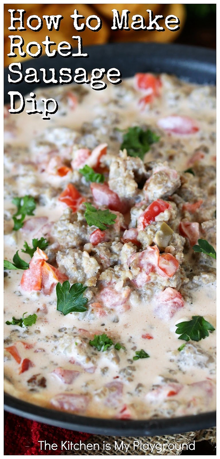 3Ingredient Sausage Queso Dip (aka Easy Rotel Sausage Dip) The