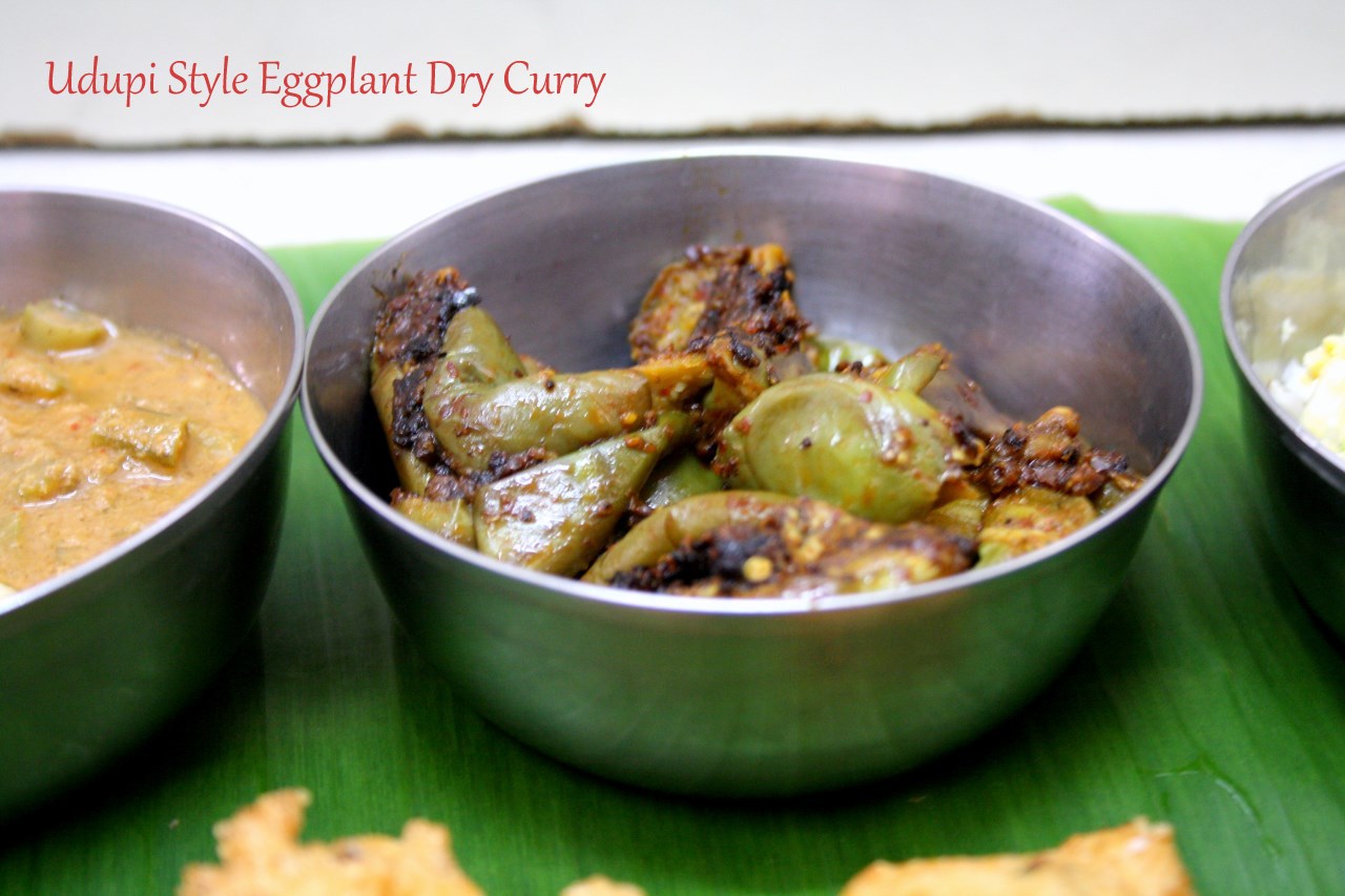 Udupi Style Eggplant Dry Curry Step by step